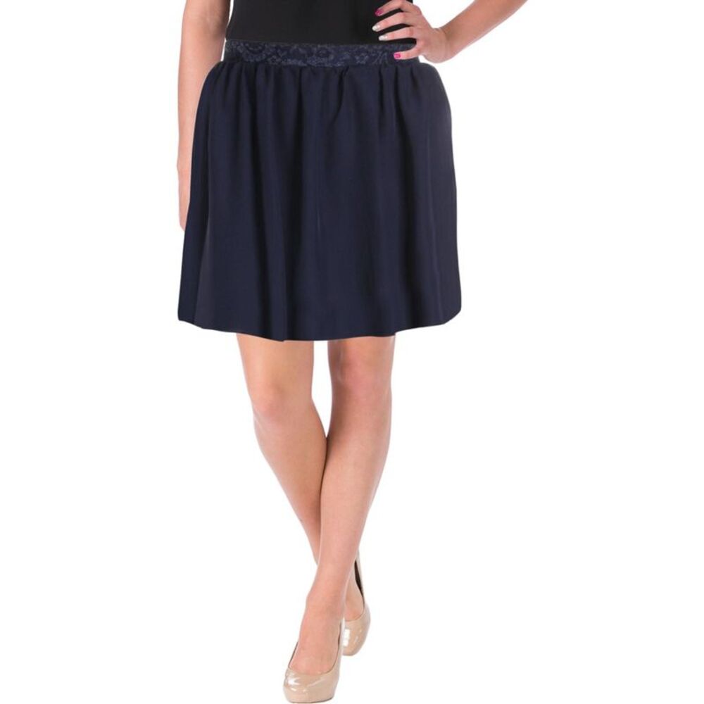 SPEECHLESS Womens A-Line Mini Skirt Navy Stretch Zippered Party Juniors 15